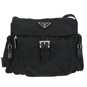 Prada Black Nylon Shoulder Bag 165 126317